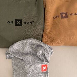Set of Size Small onX Hunt Men's Hoodies (2) and Sun Hoodie (1)